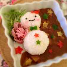 みんなが作ってる】 クリスマス カレー 雪だるまのレシピ